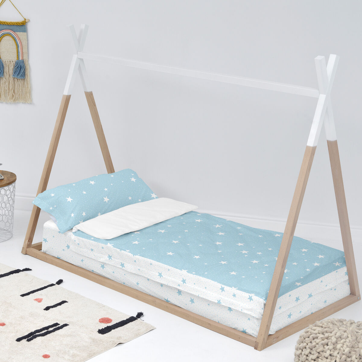 Spací pytel bez výplně HappyFriday Basic Kids Little star Modrý 105 x 200 cm
